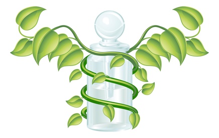 Natural caduceus bottle concept