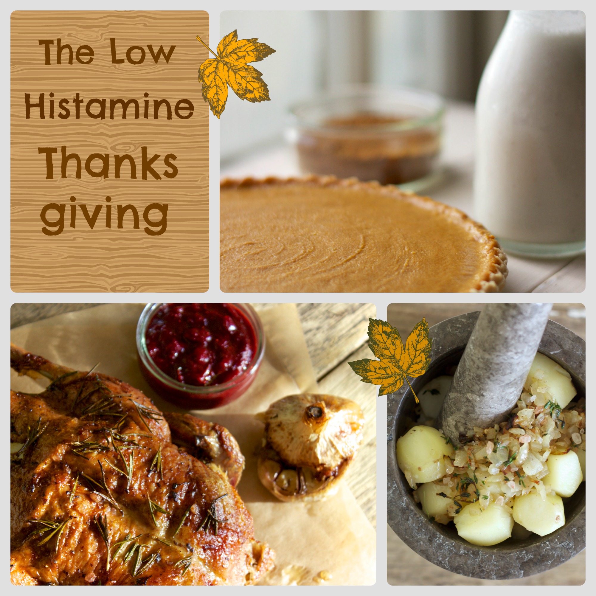 low histamine thanksgiving collage